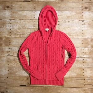 EUC St John's Bay coral hooded sweater